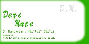 dezi mate business card